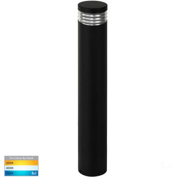 Bollard LED E27 9W Tri Colour 240V 600mm Black Maxi 600, Ideal Electrical Catalogue Light Fittings Bollard Luminaire Bollard - Construction Supplies Australia