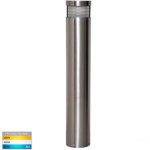 BOLLARD LED E27 9W TRI COLOUR 240V 600MM 316 SS MAXI 600