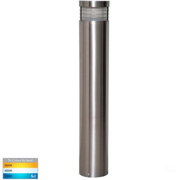 BOLLARD LED MR16 5W TRI COLOUR 12VDC 600MM 316 SS MAXI 600, Ideal Electrical Catalogue Light Fittings Bollard Luminaire Bollard - Construction Supplies Australia
