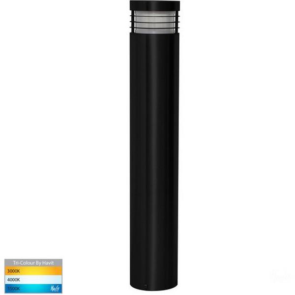 BOLLARD LED E27 9W TRI COLOUR 240V 600MM BLACK MAXI 600, Ideal Electrical Catalogue Light Fittings Bollard Luminaire Bollard - Construction Supplies Australia
