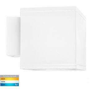 WALL LIGHT LED 15W TRI 240V FIX DOWN SQUARE PILLAR WHITE PORTER