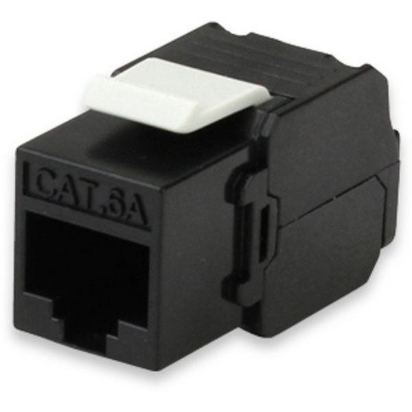 Outlet Mech Cat6A UTP RJ45 568A/B Keystone Black, Ideal Electrical Catalogue Data Communications Copper Modular Connector - Construction Supplies Australia