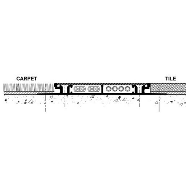 Flush Floor Duct 100X12mm (Body And Stainless Steel Cover) (3M Length) (Fully Recessed), Ideal Electrical Catalogue Cable Management Duct On Floor Installation Duct - Construction Supplies Australia