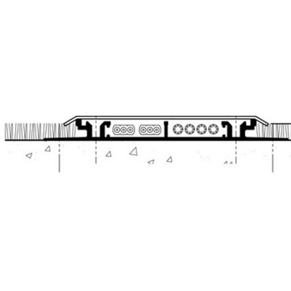 Flush Floor Duct 100X12mm (Body And Stainless Steel Cover) (3M Length) (Semi Recessed), Ideal Electrical Catalogue Cable Management Duct On Floor Installation Duct - Construction Supplies Australia