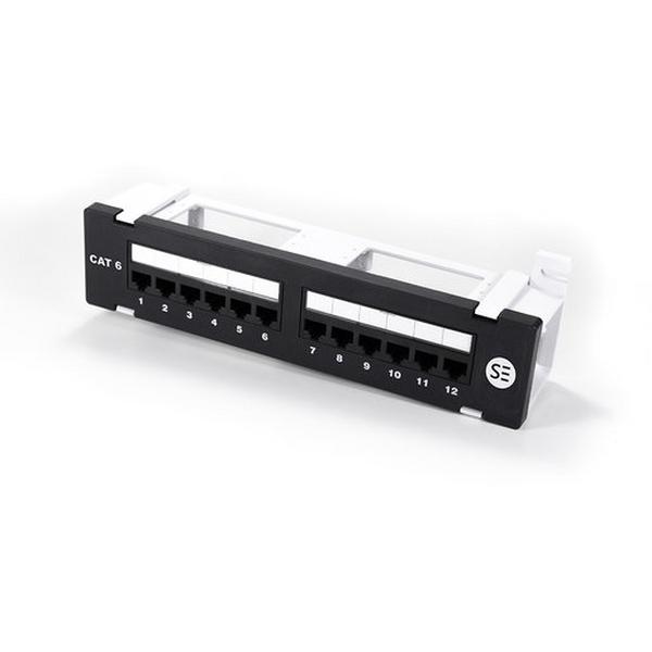 12 PORT CAT6 SURFACE MOUNT PATCH PANEL - UTP, Ideal Electrical Catalogue Data Communications Copper Patch Panel Copper Twisted Pair - Construction Supplies Australia