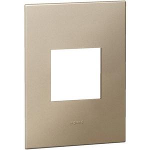 PLATE 2 MODULE SQUARE VERTICAL 2X4" CHAMPAGNE