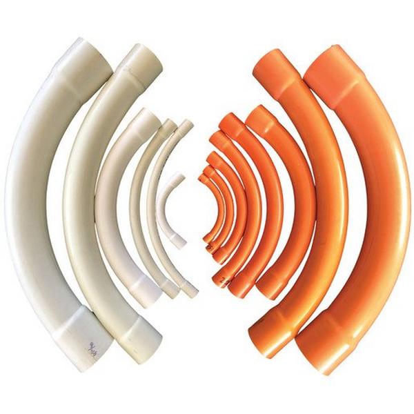 63mm Heavy Duty Bend 300Rad 90Deg, Ideal Electrical Catalogue Cable Management Conduit Rigid Conduit Bends - Construction Supplies Australia