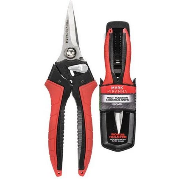Mvrk Piranha 200mm Multi Function Industrial Snips, Ideal Electrical Catalogue Tools Instrumentation Hand Tools Cable Cutters - Construction Supplies Australia