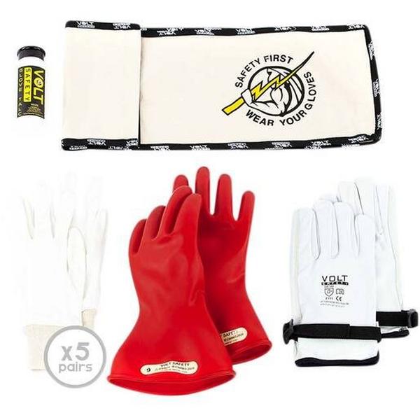 Gloves Insulated Kit Class 00 500V 280mm IEC Size 10.5, Ideal Electrical Catalogue Safety Personal Protection Protective Glove - Construction Supplies Australia