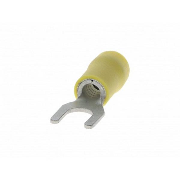 Forked Spade Terminal Yellow 5mm Dg, Ideal Electrical Catalogue Wiring Accessories Terminal Block Solderless Copper Terminals For Copper Conductors - Construction Supplies Australia