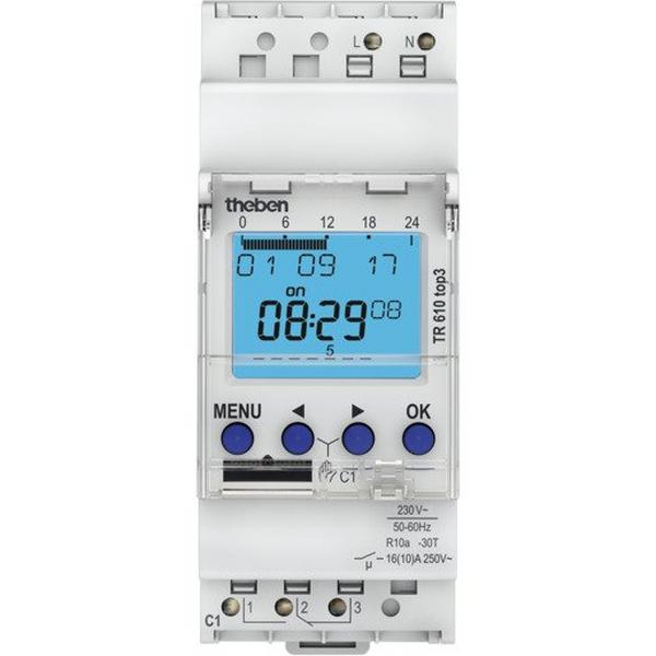 Digital Timer Switch Din-Rail 7D Prog Tr 610 Top3, Ideal Electrical Catalogue Power Distribution Distribution Boards Digital Time Switch For Distribution Board - Construction Supplies Australia