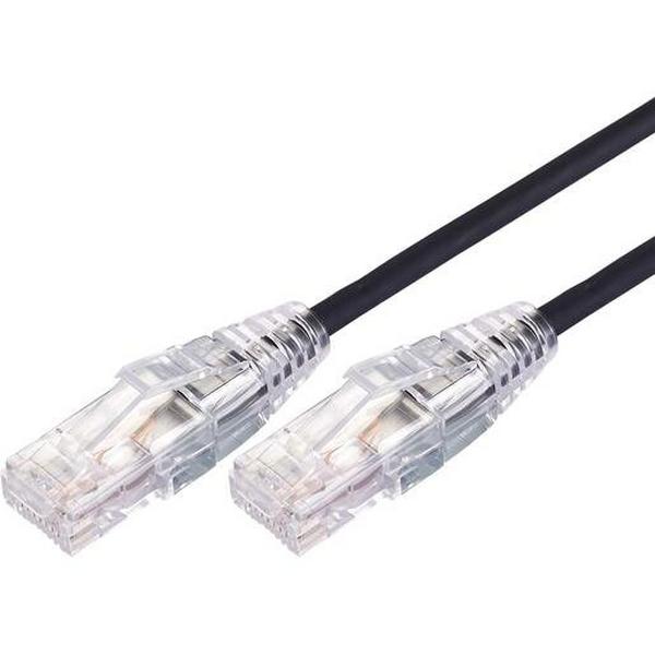 Patch Lead Cat 6A 10Gbe Ultra Thin UTP LSZH 1M Black, Ideal Electrical Catalogue Data Communications Copper Patch Cord Copper Twisted Pair - Construction Supplies Australia