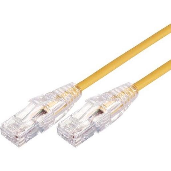 1M 10Gbe Ultra Thin Cat 6A UTP Patch Cable Lszh- Yellow, Ideal Electrical Catalogue Data Communications Copper Patch Cord Copper Twisted Pair - Construction Supplies Australia