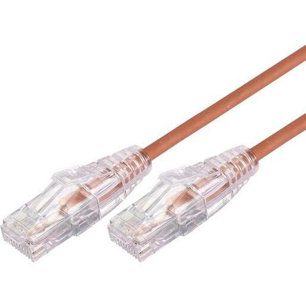 1M 10Gbe Ultra Thin Cat 6A UTP Patch Cable Lszh- Orange, Ideal Electrical Catalogue Data Communications Copper Patch Cord Copper Twisted Pair - Construction Supplies Australia