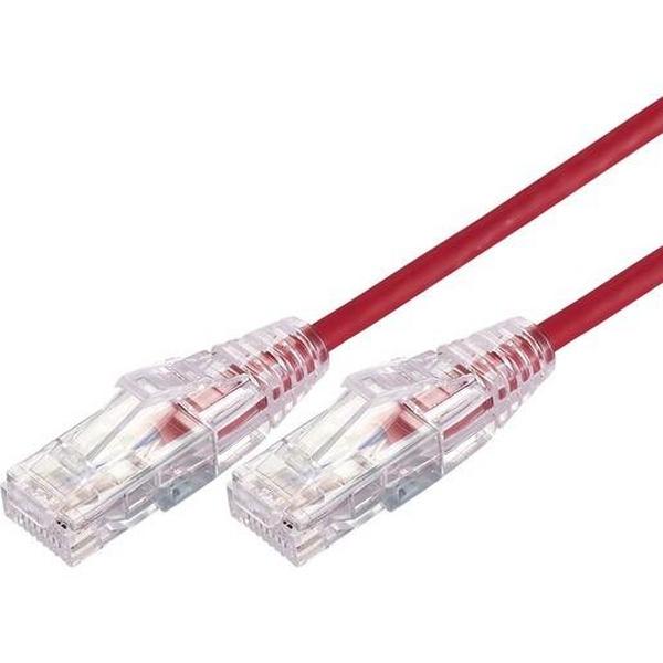 Patch Lead Cat 6A 10Gbe Ultra Thin UTP LSZH 1M Red, Ideal Electrical Catalogue Data Communications Copper Patch Cord Copper Twisted Pair - Construction Supplies Australia