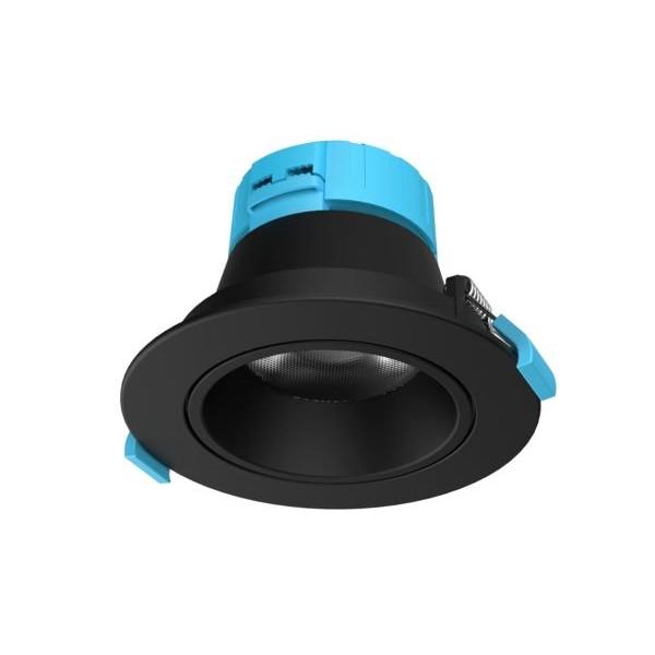 Downlight LED 9W Tri IP44 Int Driver Adjustable Black Dular, Ideal Electrical Catalogue Light Fittings Downlight Downlight Spot Floodlight - Construction Supplies Australia