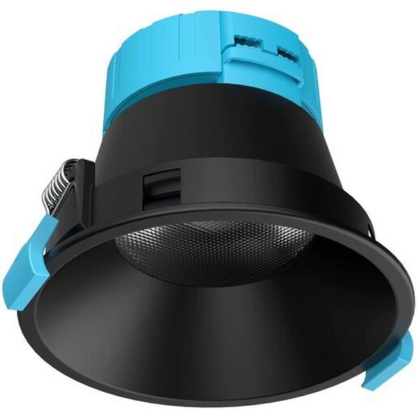 Downlight LED 9W Tri Colour 900Lm IP44 Dim 90mm Black Fix Dular, Ideal Electrical Catalogue Light Fittings Downlight Downlight Spot Floodlight - Construction Supplies Australia