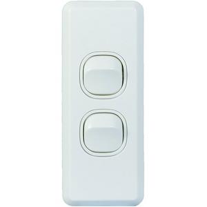 SWITCH VERTICAL ARCHITRAVE 2 GANG 16AX/20A 250V