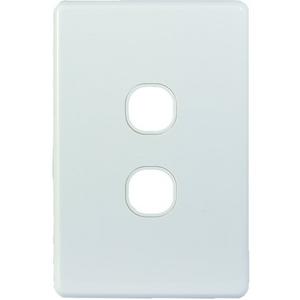 SWITCH PLATE VERTICAL 2 GANG LESS MECH