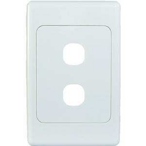 SWITCH PLATE VERTICAL 2 GANG LESS MECH