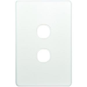 SWITCH PLATE VERTICAL 2 GANG SLIM LESS MECH