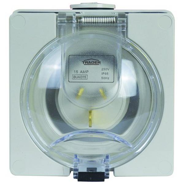Appliance Inlet 250V 3Pin 15A IP66 Grey, Ideal Electrical Catalogue Industrial Industrial Plugs Sockets Industrial Plug For Mounting On Machines And Equipment - Construction Supplies Australia
