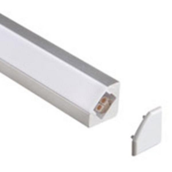 Angled Extrusion 2M Aluminium 45O Wide Base, Ideal Electrical Catalogue Light Fittings Led Strip Accessories Spare Parts For Light Ribbon Hose Strip - Construction Supplies Australia