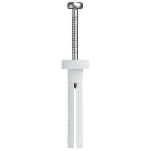 Nail In Anchor Nylon Round Head 5 X 40 Pk100, Ideal Electrical Catalogue Hardware Nuts Bolts Hammer Set Anchor - Construction Supplies Australia