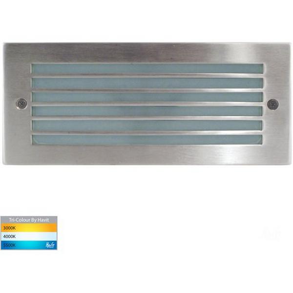 Brick Light LED 10W Tri Colour 240V 316 Stainless Steel Rec Grill Bata, Ideal Electrical Catalogue Light Fittings Ceiling Wall Lighting Ceiling Wall Luminaire - Construction Supplies Australia