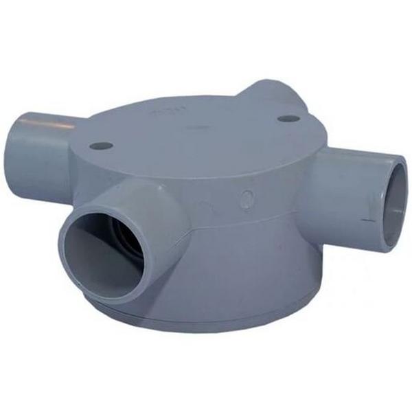 25mm Four Way Shallow Junction Box, Ideal Electrical Catalogue Cable Management Conduit Rigid Conduit Junction Box - Construction Supplies Australia