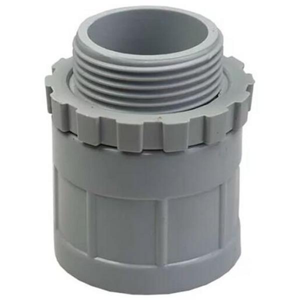 32mm Plain To Screwed Adaptor With Locknut, Ideal Electrical Catalogue Cable Management Conduit Rigid Couplers - Construction Supplies Australia
