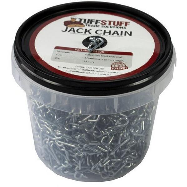 Jack Chain Galvanised Single Link 25mm X 2.5mm - Bucket, Ideal Electrical Catalogue Light Fittings Accessories Chain - Construction Supplies Australia