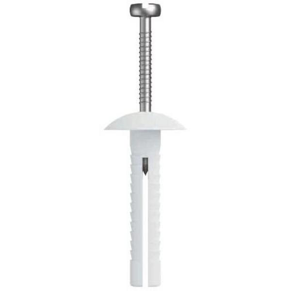 Nail In Anchor Nylon Mushroom Head 5 X 25 Pk100, Ideal Electrical Catalogue Hardware Nuts Bolts Hammer Set Anchor - Construction Supplies Australia