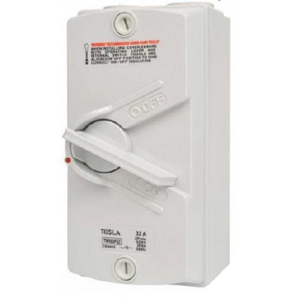 2 Pole 32 A Isolator Large, Ideal Electrical Catalogue Industrial Switch Isolator - Construction Supplies Australia