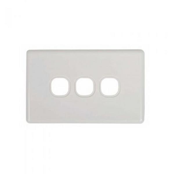 3 Gang Switch - Grid Plates Slimline, Ideal Electrical Catalogue Switches Plugs Sockets Switches Grid Cover Plate - Construction Supplies Australia