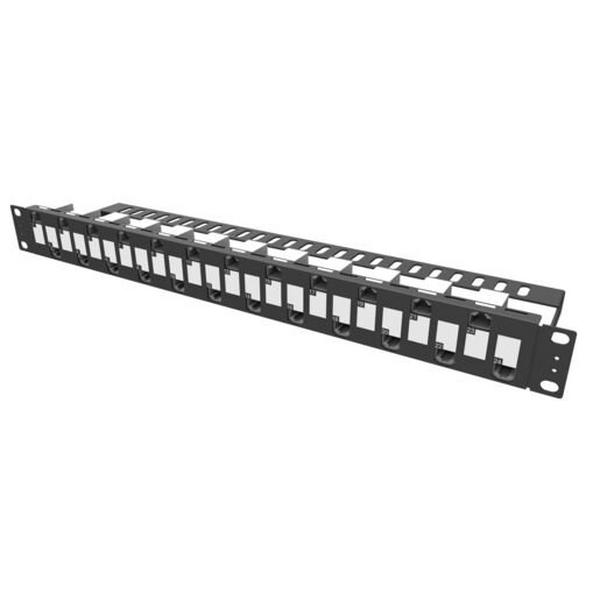 Patch Panel 24 Port Cat 6A UTP Keystone Style, Ideal Electrical Catalogue Data Communications Copper Patch Panel Copper Twisted Pair - Construction Supplies Australia