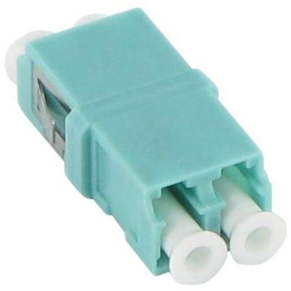 LC Duplex Adaptor Reduced Flange - Aqua, Ideal Electrical Catalogue Data Communications Fibre Fibre Optic Coupler - Construction Supplies Australia