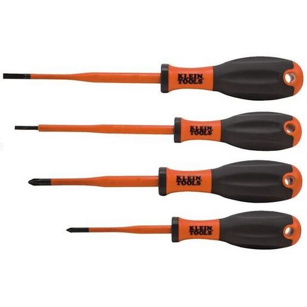 4 Piece Ergonomic Ins Screwdriver Set, Ideal Electrical Catalogue Tools Instrumentation Hand Tools Screwdriver Set - Construction Supplies Australia