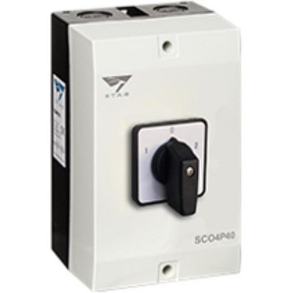 Stag IP65 Enclosed Changeover Switch, 4P 63A, Ideal Electrical Catalogue Power Distribution Distribution Boards Main Switch For Distribution Board - Construction Supplies Australia