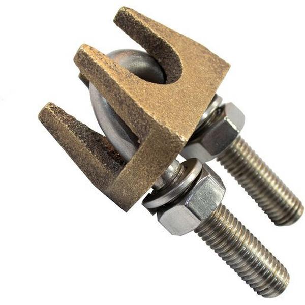 17-19mm Copper Alloy Earth Clamp With Stainless Steel "U" Bolt, Ideal Electrical Catalogue Power Distribution Earthing Lightning Connection Clamp For Earth Rods - Construction Supplies Australia