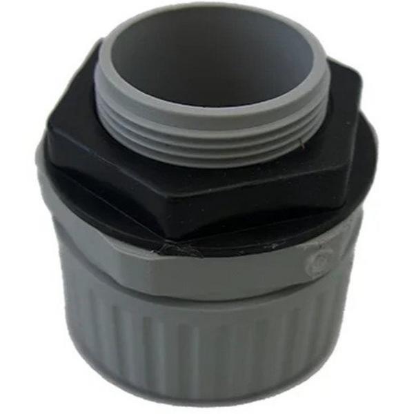 32mm Corrugated Conduit Straight Gland With Locknut, Ideal Electrical Catalogue Cable Management Conduit Corrugated Corrugated Adaptors - Construction Supplies Australia