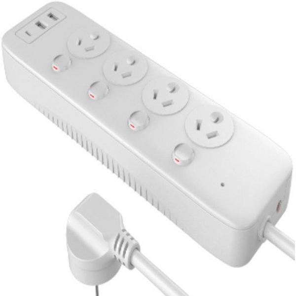 Powerboard 4 Way Individually Switched + Usb, Ideal Electrical Catalogue Electrical Appliances Power Boards Power Board - Construction Supplies Australia