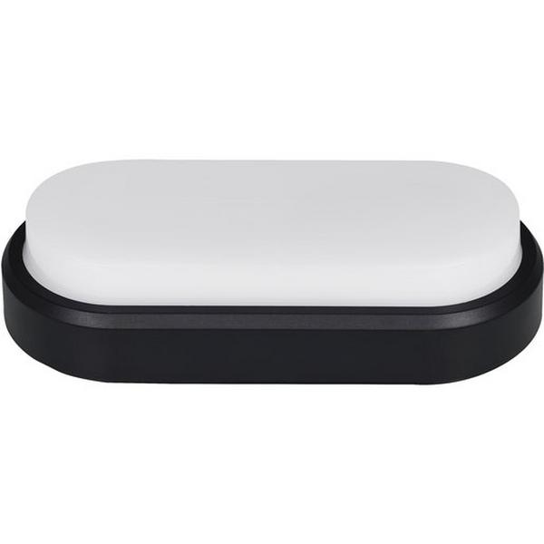 Bunker LED 10W Tri Colour N/Dim 200mm IP54 White/Black Oval Cove, Ideal Electrical Catalogue Light Fittings Ceiling Wall Lighting Ceiling Wall Luminaire - Construction Supplies Australia