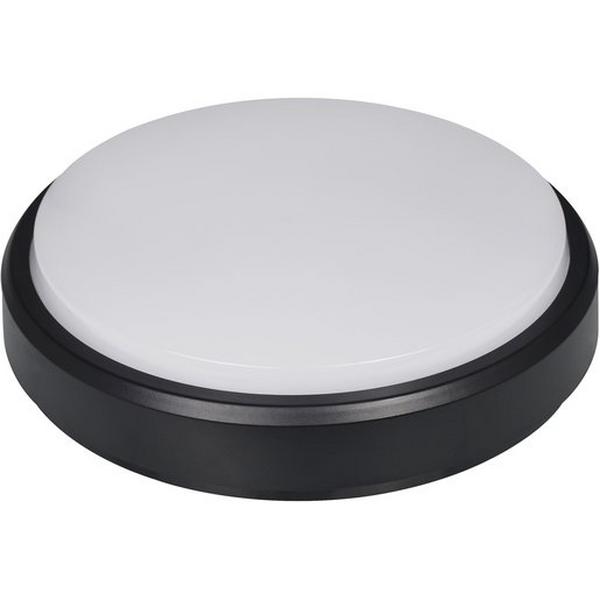 Bunker LED 15W Tri Colour N/Dim 210mm IP54 White/Black Round Cove, Ideal Electrical Catalogue Light Fittings Ceiling Wall Lighting Ceiling Wall Luminaire - Construction Supplies Australia