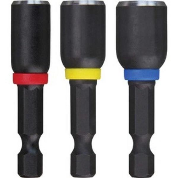 Shockwave Magnetic 50mm Nutdriver 3 Pce 1/4" 5/16" 3/8", Ideal Electrical Catalogue Tools Instrumentation Hand Tools Socket Spanner Set - Construction Supplies Australia