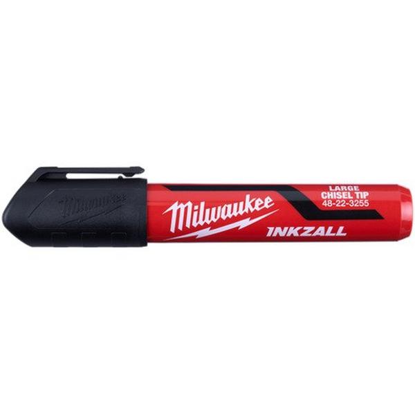 Inkzall L Chisel Tip Marker 6.2mm Black, Ideal Electrical Catalogue Hardware Markers Marker - Construction Supplies Australia