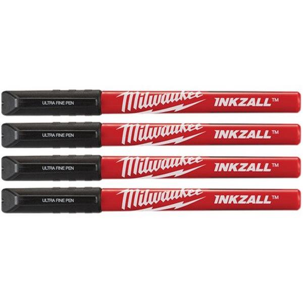 Inkzall Ultra Fine Pt Pen Black 4Pack, Ideal Electrical Catalogue Hardware Markers Marker - Construction Supplies Australia