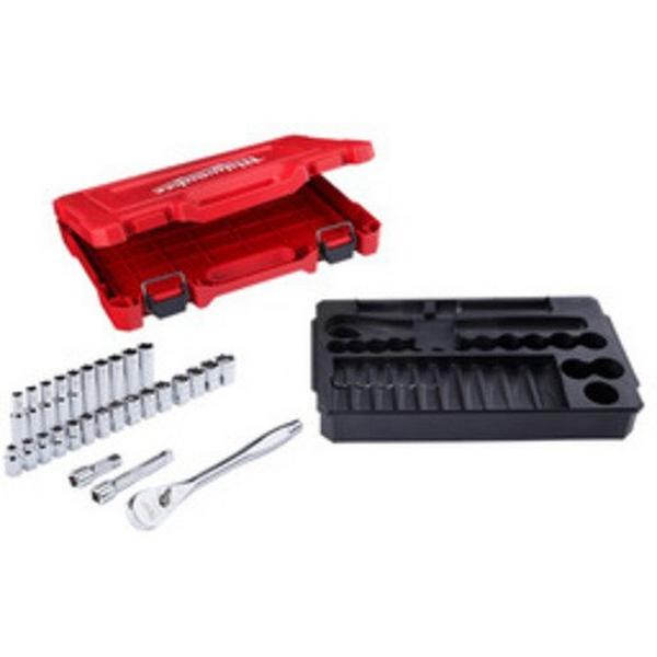 1/2 Drive 28Pc Metric Ratchet And Socket Set, Ideal Electrical Catalogue Tools Instrumentation Hand Tools Socket For Hexagonal Nuts - Construction Supplies Australia