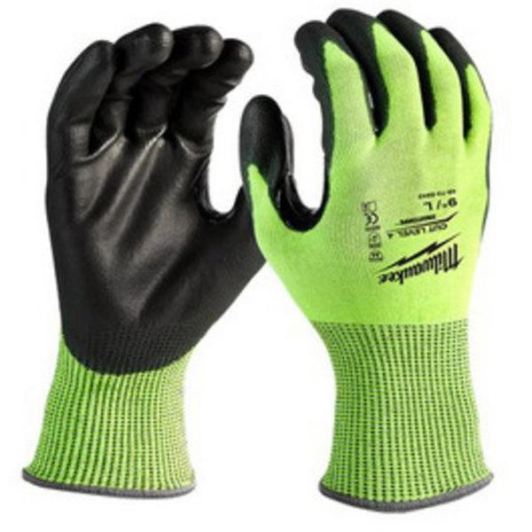 Gloves High Visibility Cut Level 3 Polyurethane Dipped Xl, Ideal Electrical Catalogue Safety Personal Protection Protective Glove - Construction Supplies Australia