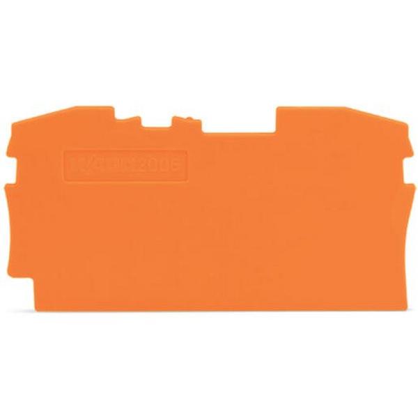 END AND INTERMEDIATE PLATE; 1 MM THICK; ORANGE, Ideal Electrical Catalogue Wiring Accessories Terminal Block Endplate And Partition Plate For Terminal Block - Construction Supplies Australia